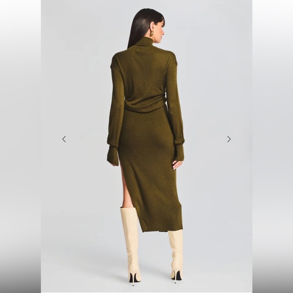 SER.O.YA Diana Dress Fort Greene sweater knit slit seroya Retrofete Revolve S - Picture 4 of 11